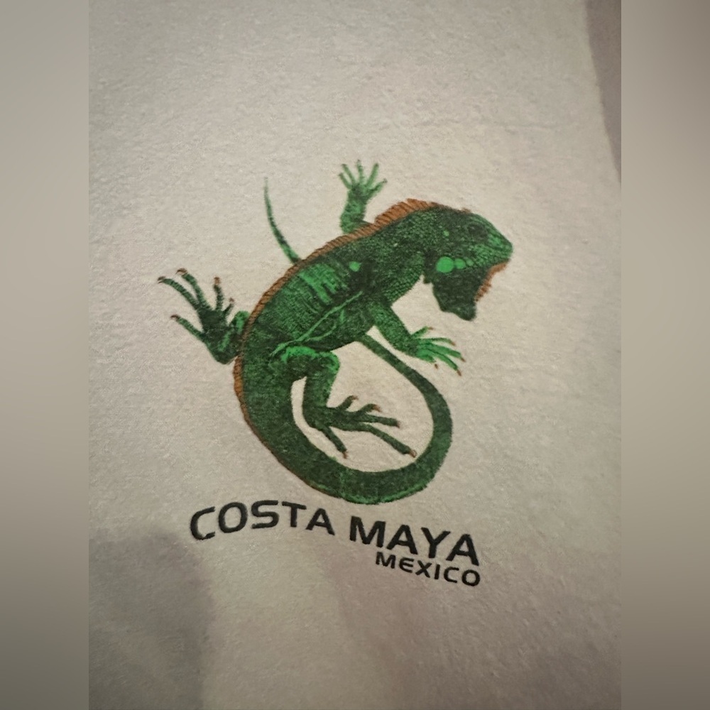 VTG 90’s Costa Maya Mexico Iguana Full Zip Light Weight Jacket Size Large - Picture 2 of 8